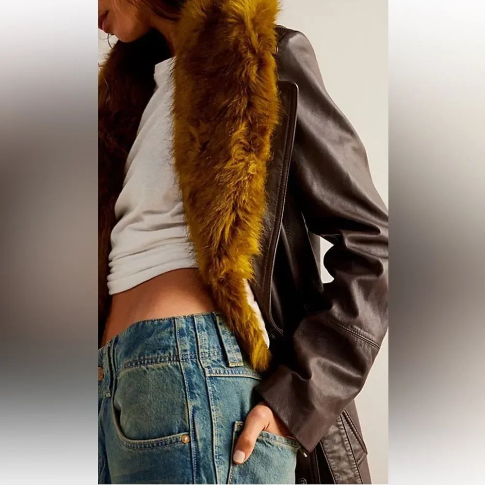 FREE PEOPLE
Midnight Train Leather Duster - Picture 3 of 9